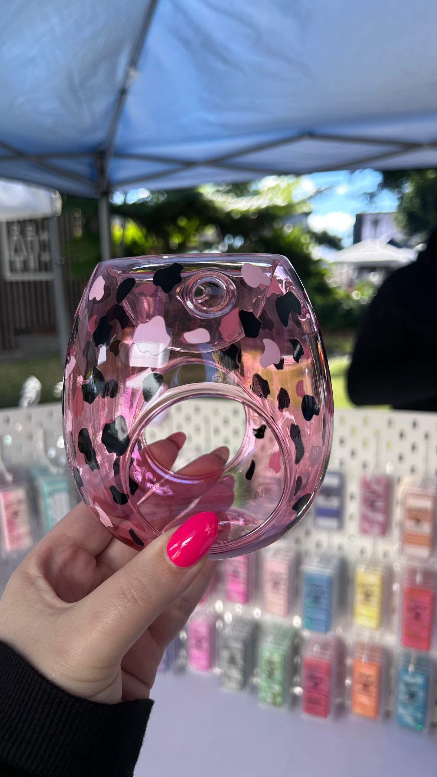 Pink Leopard Tea Light Burner